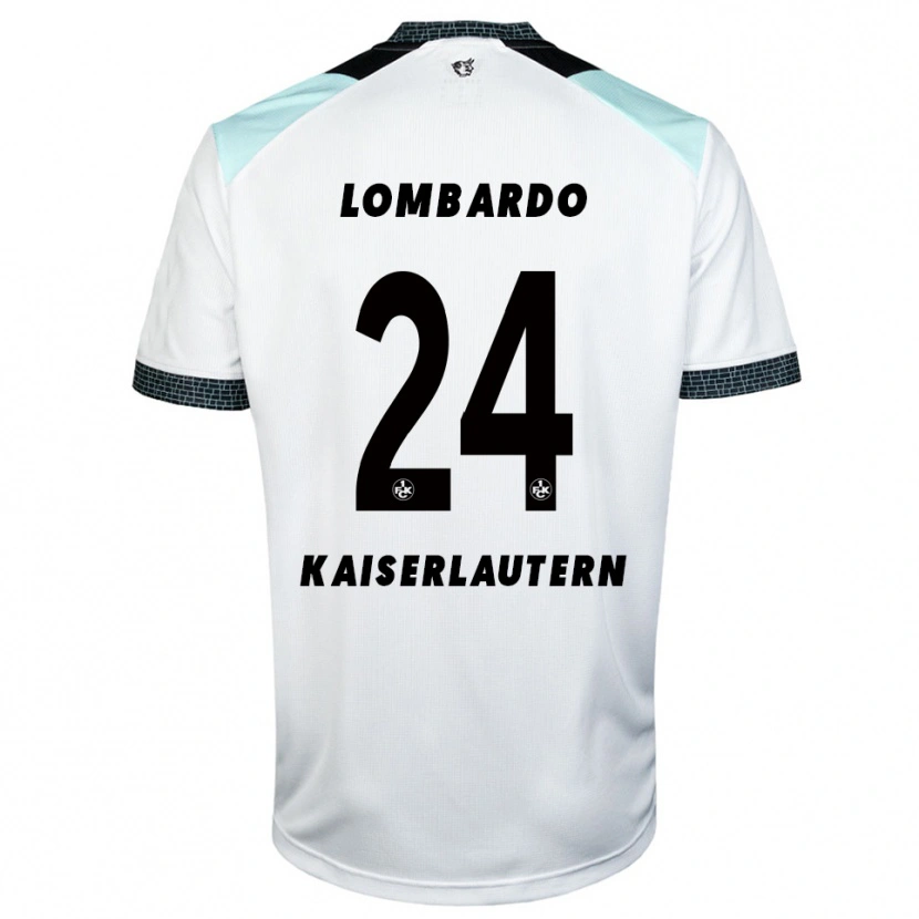 Danxen Męski Ben Lombardo #24 Biało Czarny Wyjazdowa Koszulka 2025/26 Koszulki Klubowe