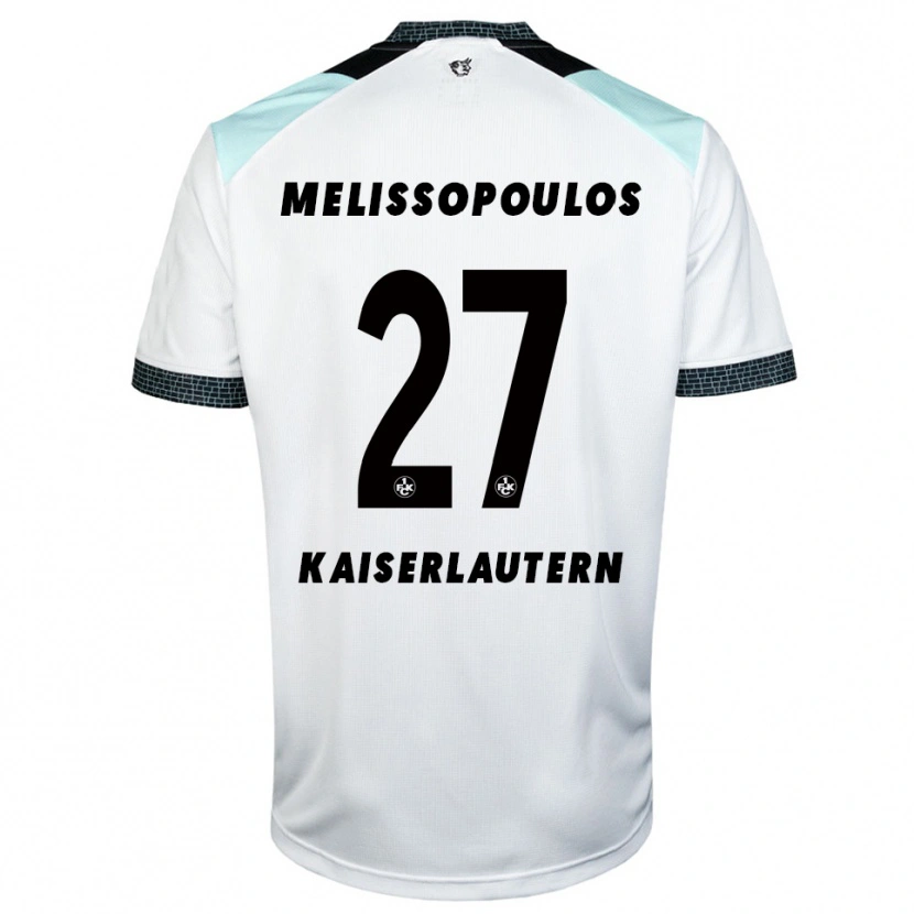 Danxen Męski Samuel Melissopoulos #27 Biało Czarny Wyjazdowa Koszulka 2025/26 Koszulki Klubowe