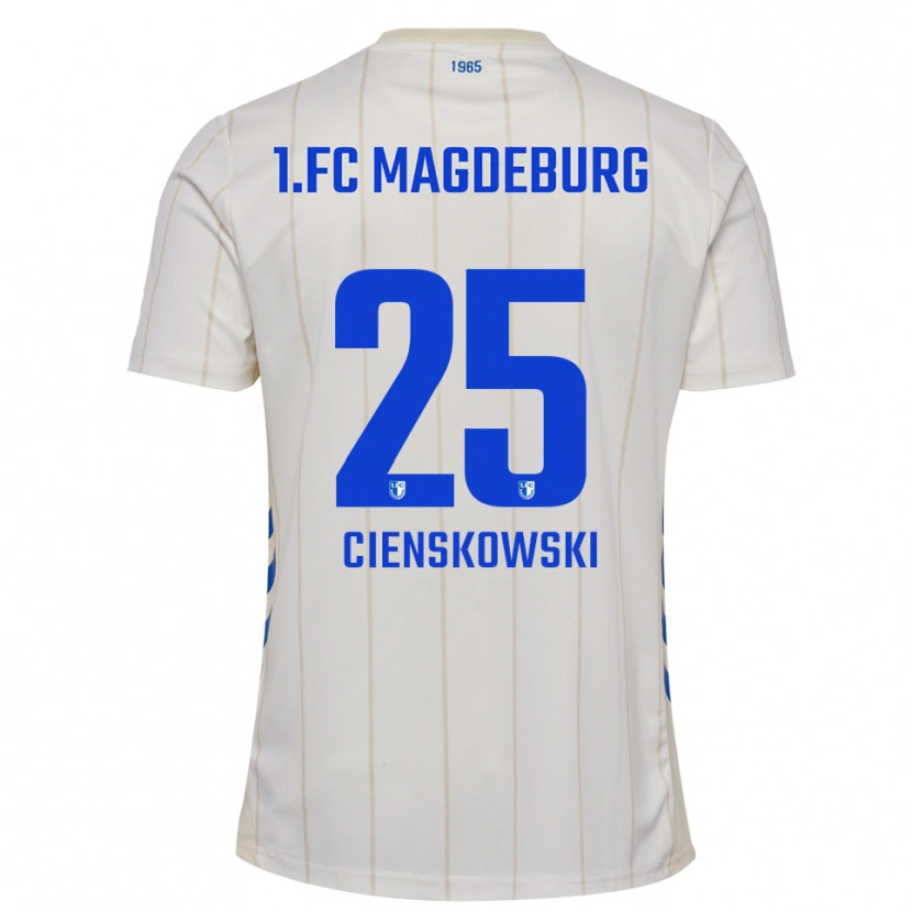 Danxen Męski Amy Cienskowski #25 Biało Niebieski Wyjazdowa Koszulka 2025/26 Koszulki Klubowe