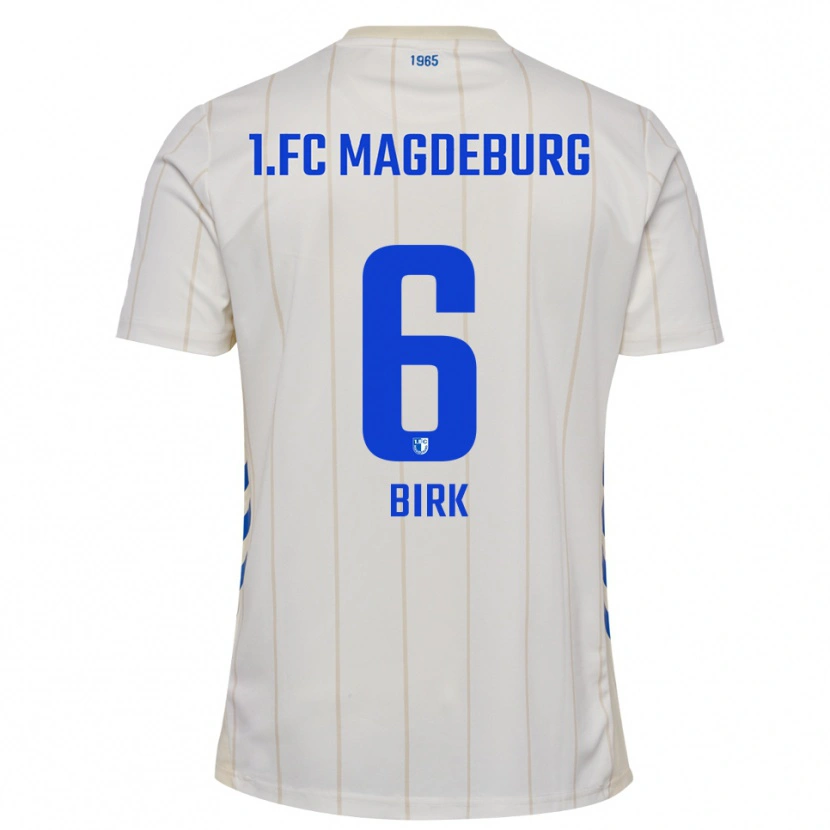 Danxen Męski Timo Birk #6 Biało Niebieski Wyjazdowa Koszulka 2025/26 Koszulki Klubowe