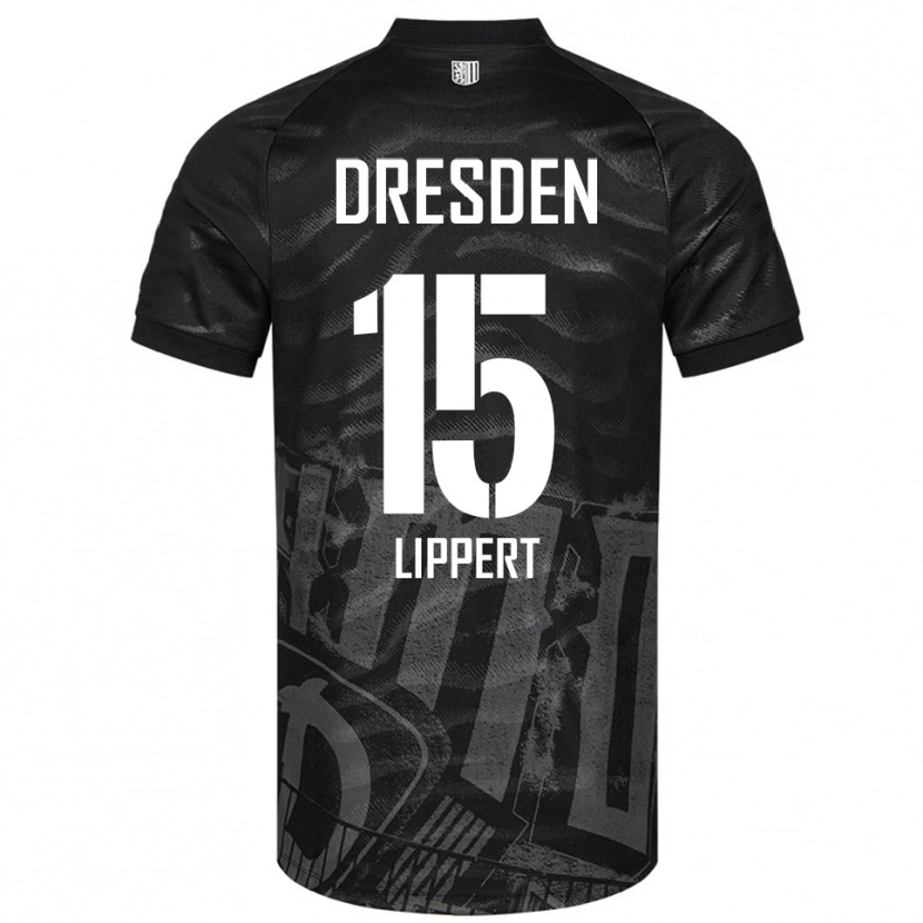 Danxen Męski Marlon Lippert #15 Czarno Szary Wyjazdowa Koszulka 2025/26 Koszulki Klubowe