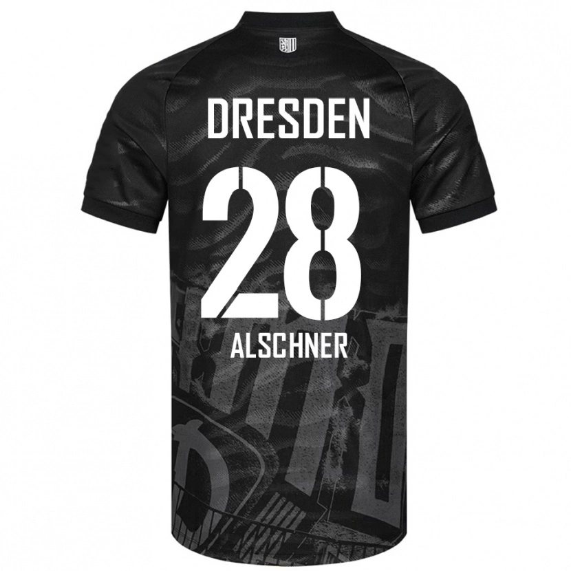 Danxen Męski Felix Alschner #28 Czarno Szary Wyjazdowa Koszulka 2025/26 Koszulki Klubowe