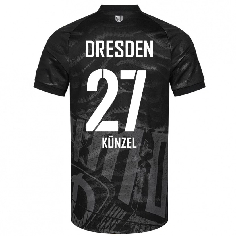 Danxen Męski Nico Künzel #27 Czarno Szary Wyjazdowa Koszulka 2025/26 Koszulki Klubowe