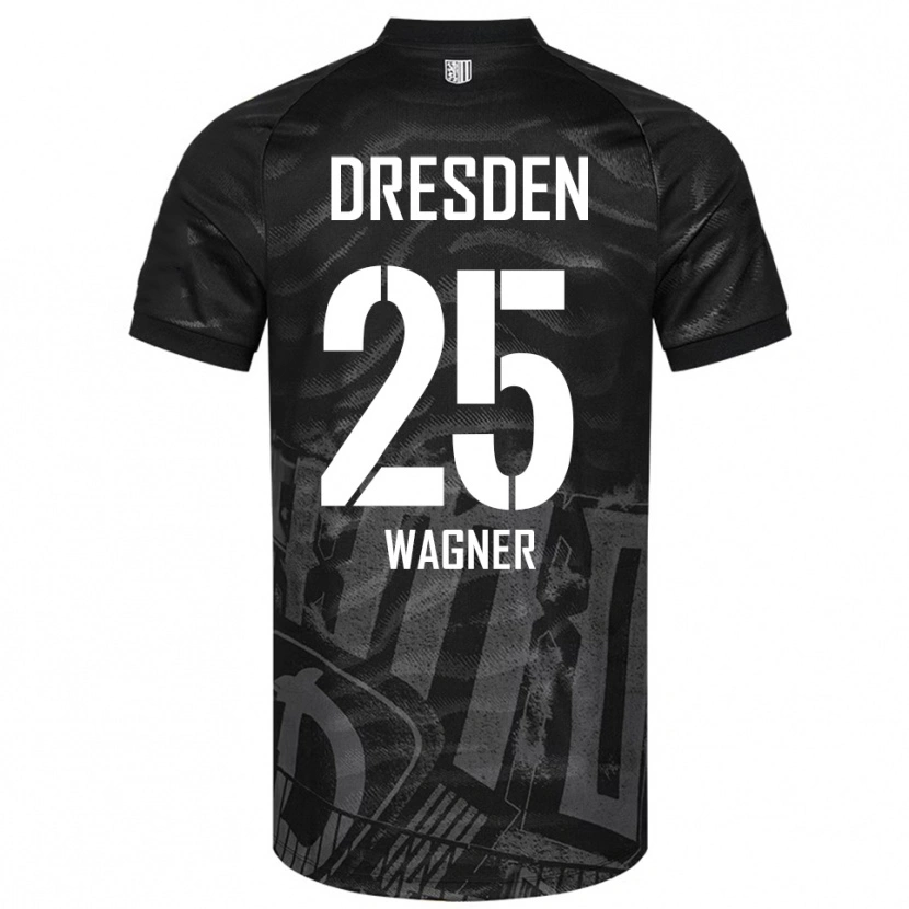 Danxen Męski Noah Wagner #25 Czarno Szary Wyjazdowa Koszulka 2025/26 Koszulki Klubowe
