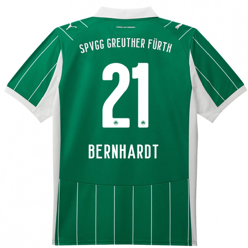 Danxen Męski Luca Bernhardt #21 Zielono Biały Wyjazdowa Koszulka 2025/26 Koszulki Klubowe