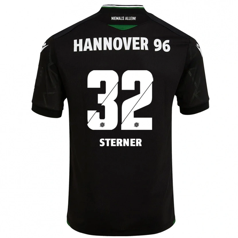 Danxen Męski Jonas Sterner #32 Czarno Zielony Wyjazdowa Koszulka 2025/26 Koszulki Klubowe