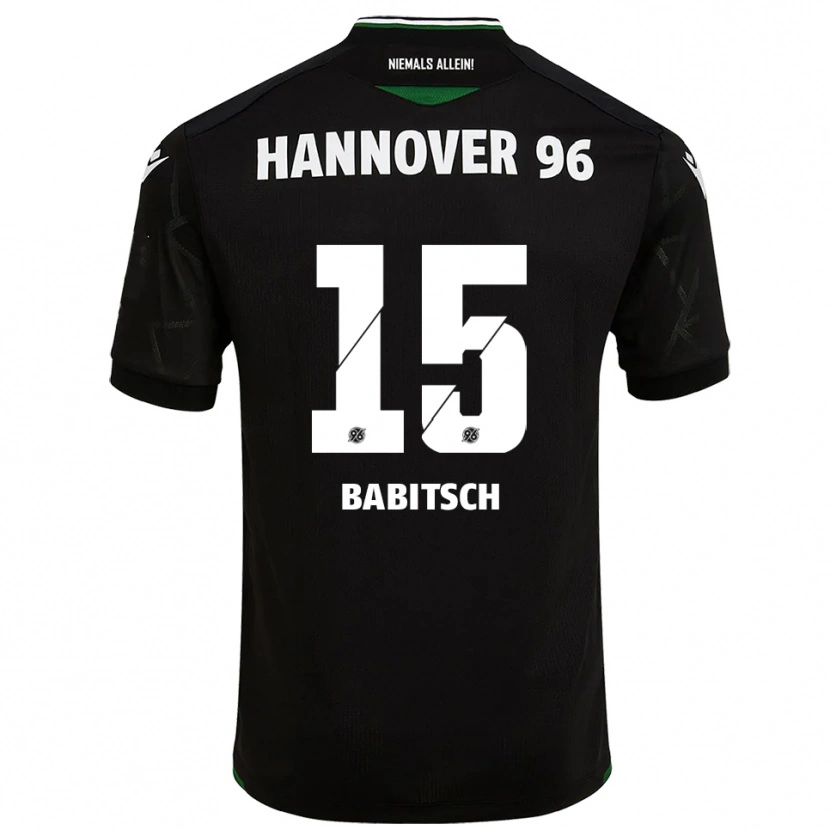 Danxen Męski Alexander Babitsch #15 Czarno Zielony Wyjazdowa Koszulka 2025/26 Koszulki Klubowe
