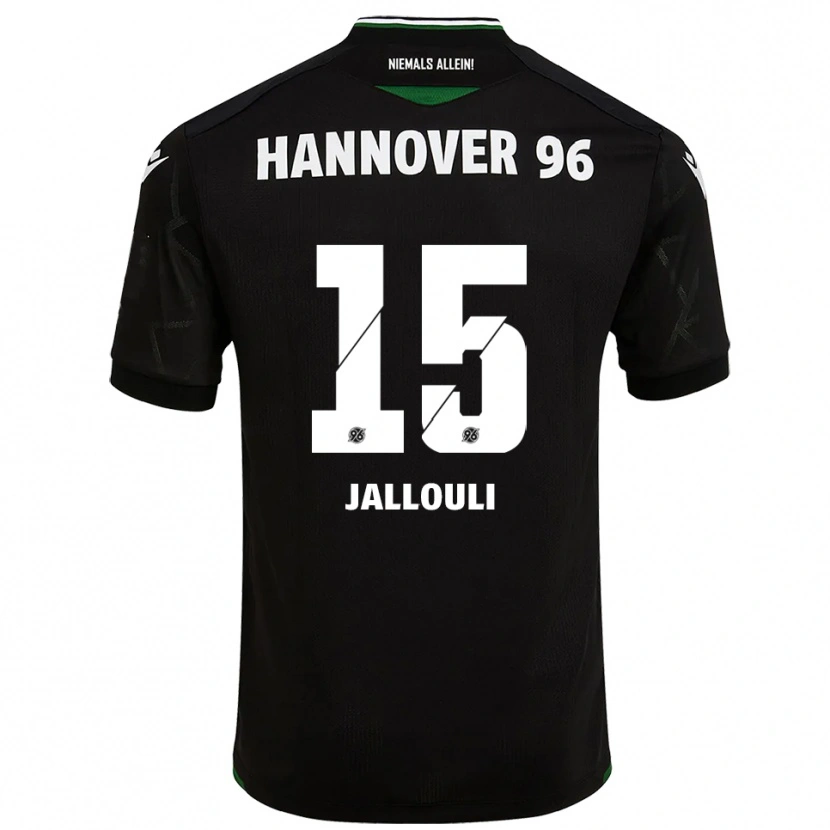 Danxen Męski Marouan Jallouli #15 Czarno Zielony Wyjazdowa Koszulka 2025/26 Koszulki Klubowe