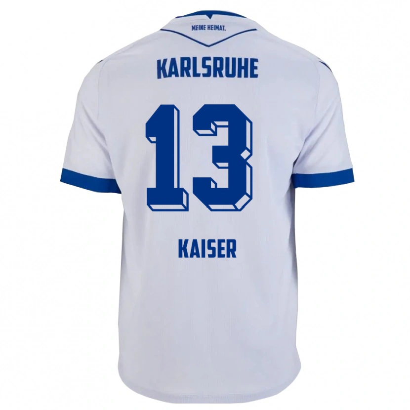 Danxen Męski Marc Kaiser #13 Biało Niebieski Wyjazdowa Koszulka 2025/26 Koszulki Klubowe