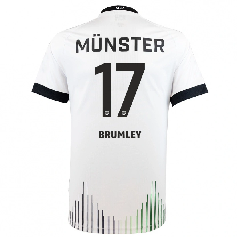 Danxen Męski Florian Brumley #17 Biało Czarny Wyjazdowa Koszulka 2025/26 Koszulki Klubowe