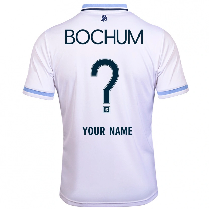 Danxen Męski Twoje Imię #0 Biało Błękitny Wyjazdowa Koszulka 2025/26 Koszulki Klubowe