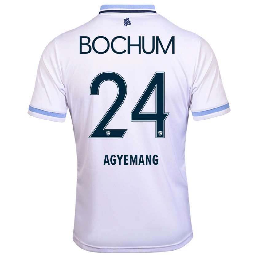 Danxen Męski Donovan Agyemang #24 Biało Błękitny Wyjazdowa Koszulka 2025/26 Koszulki Klubowe