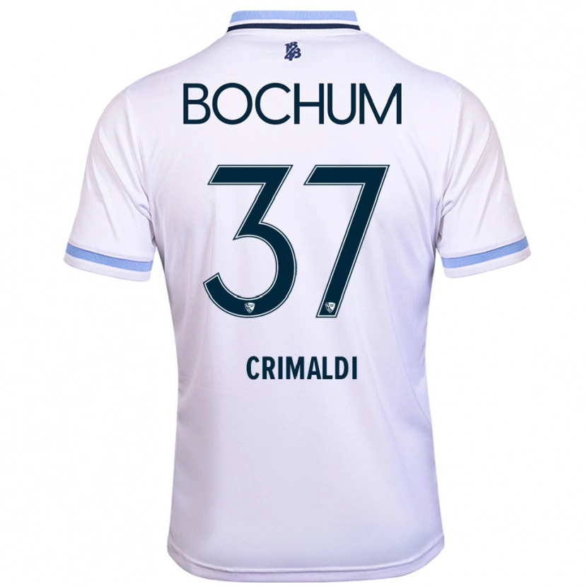 Danxen Męski Alessandro Crimaldi #37 Biało Błękitny Wyjazdowa Koszulka 2025/26 Koszulki Klubowe