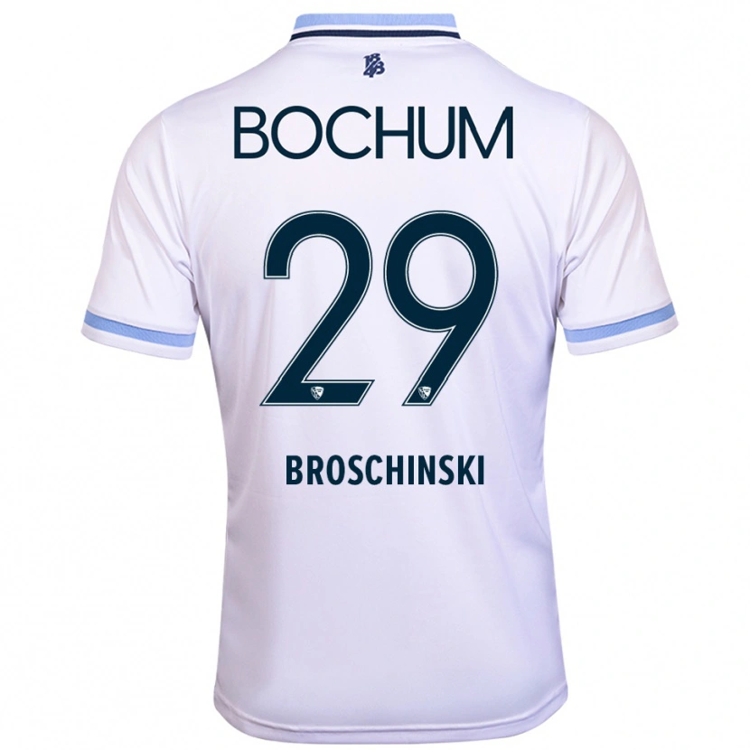 Danxen Męski Moritz Broschinski #29 Biało Błękitny Wyjazdowa Koszulka 2025/26 Koszulki Klubowe