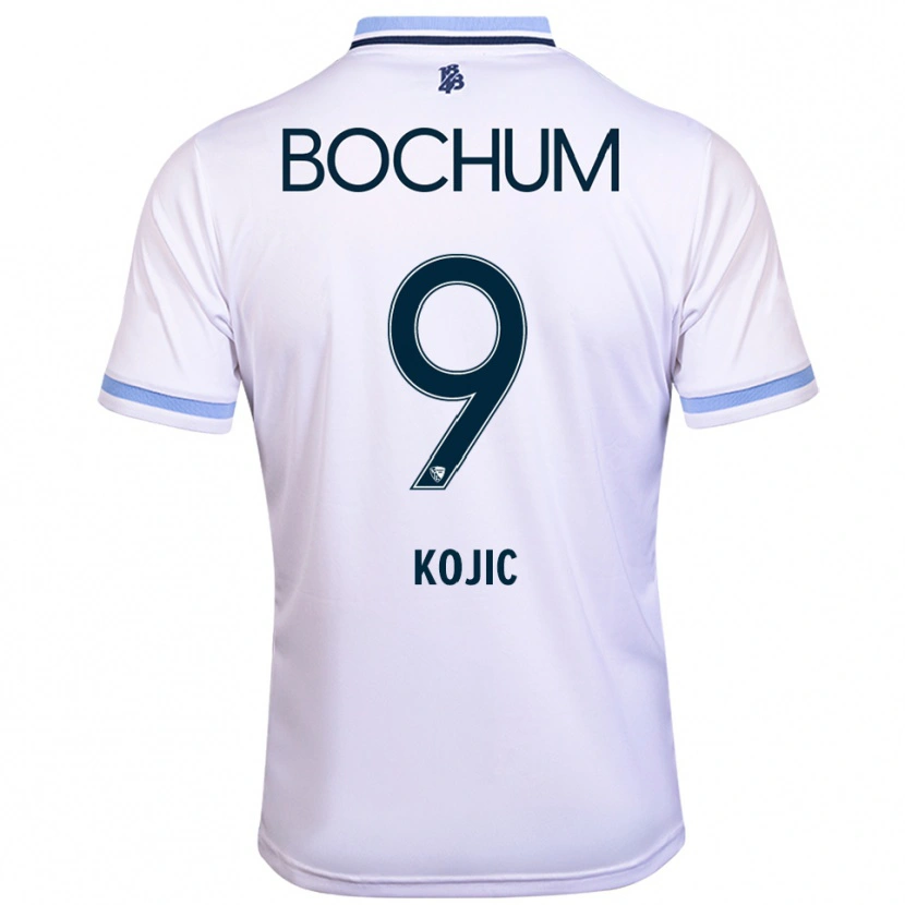 Danxen Męski Semin Kojic #9 Biało Błękitny Wyjazdowa Koszulka 2025/26 Koszulki Klubowe