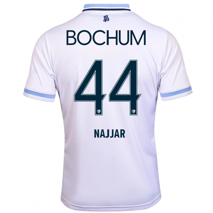 Danxen Męski Jamil Najjar #44 Biało Błękitny Wyjazdowa Koszulka 2025/26 Koszulki Klubowe