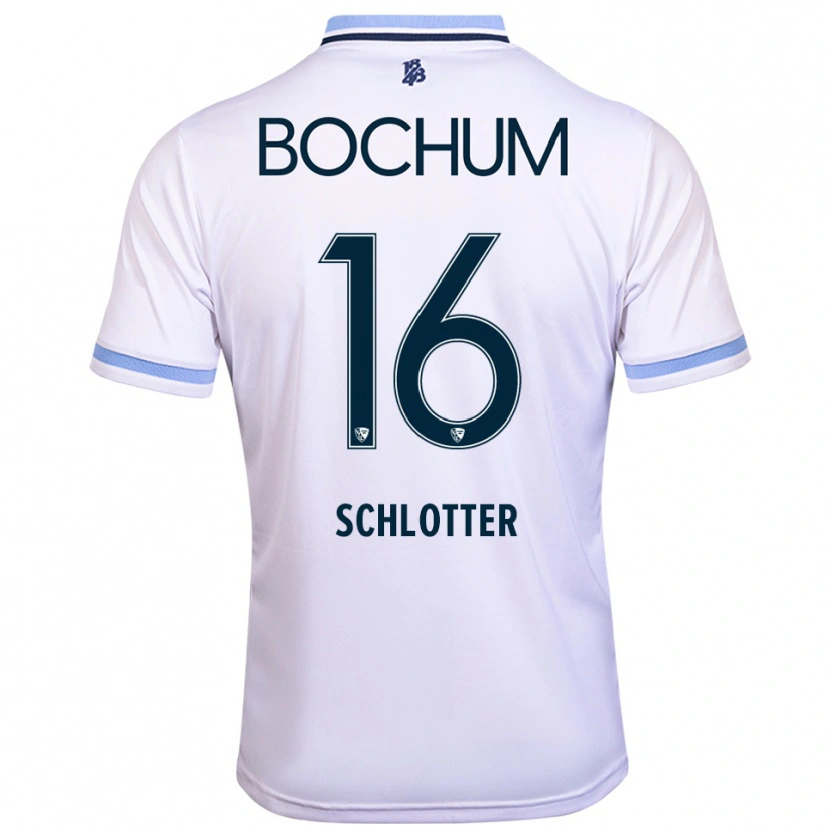 Danxen Męski Joel Schlotter #16 Biało Błękitny Wyjazdowa Koszulka 2025/26 Koszulki Klubowe