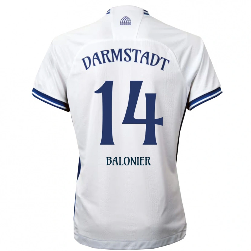 Danxen Męski Mike Balonier #14 Biało Niebieski Wyjazdowa Koszulka 2025/26 Koszulki Klubowe