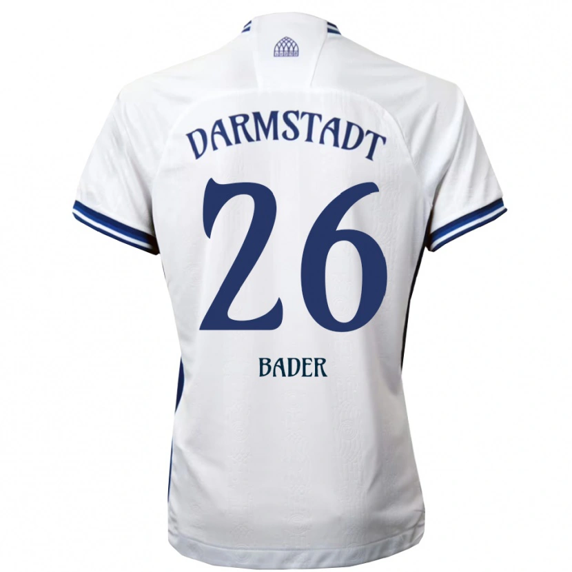 Danxen Męski Matthias Bader #26 Biało Niebieski Wyjazdowa Koszulka 2025/26 Koszulki Klubowe