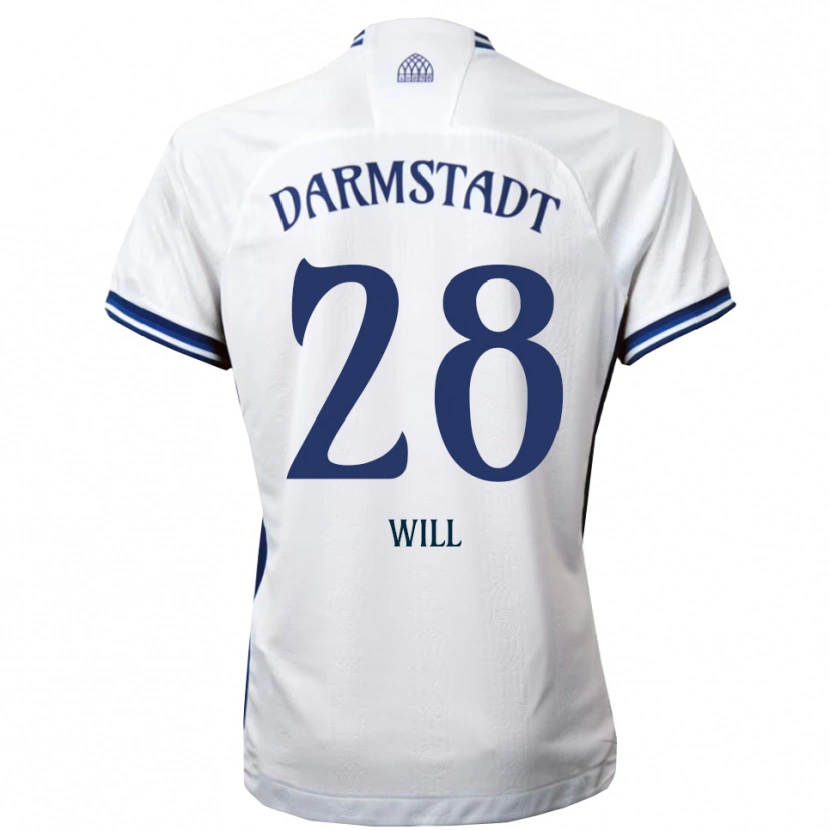 Danxen Męski Paul Will #28 Biało Niebieski Wyjazdowa Koszulka 2025/26 Koszulki Klubowe