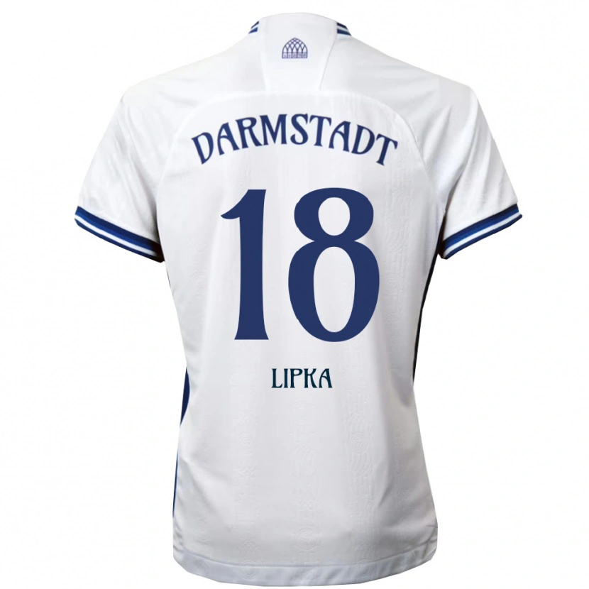 Danxen Męski David Lipka #18 Biało Niebieski Wyjazdowa Koszulka 2025/26 Koszulki Klubowe