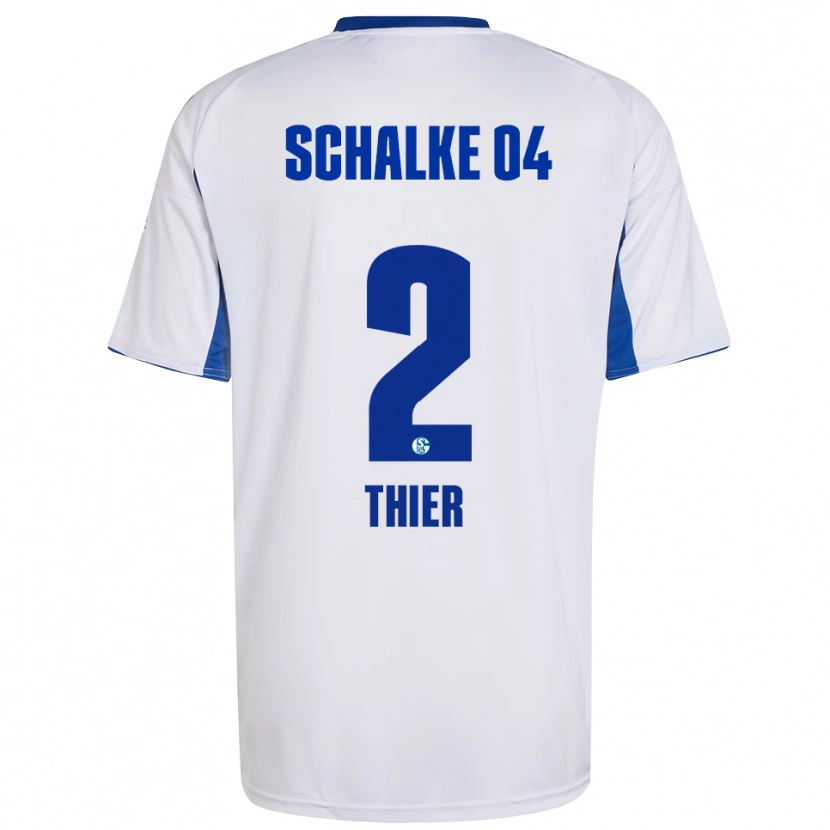 Danxen Męski Silas Thier #2 Biało Niebieski Wyjazdowa Koszulka 2025/26 Koszulki Klubowe