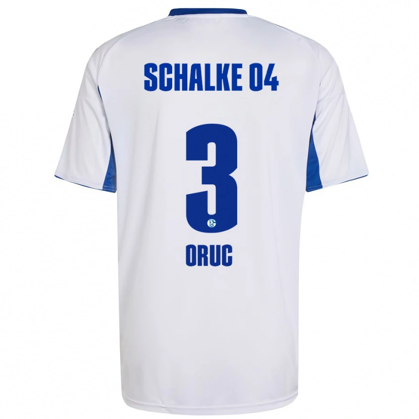Danxen Męski Arda Oruç #3 Biało Niebieski Wyjazdowa Koszulka 2025/26 Koszulki Klubowe