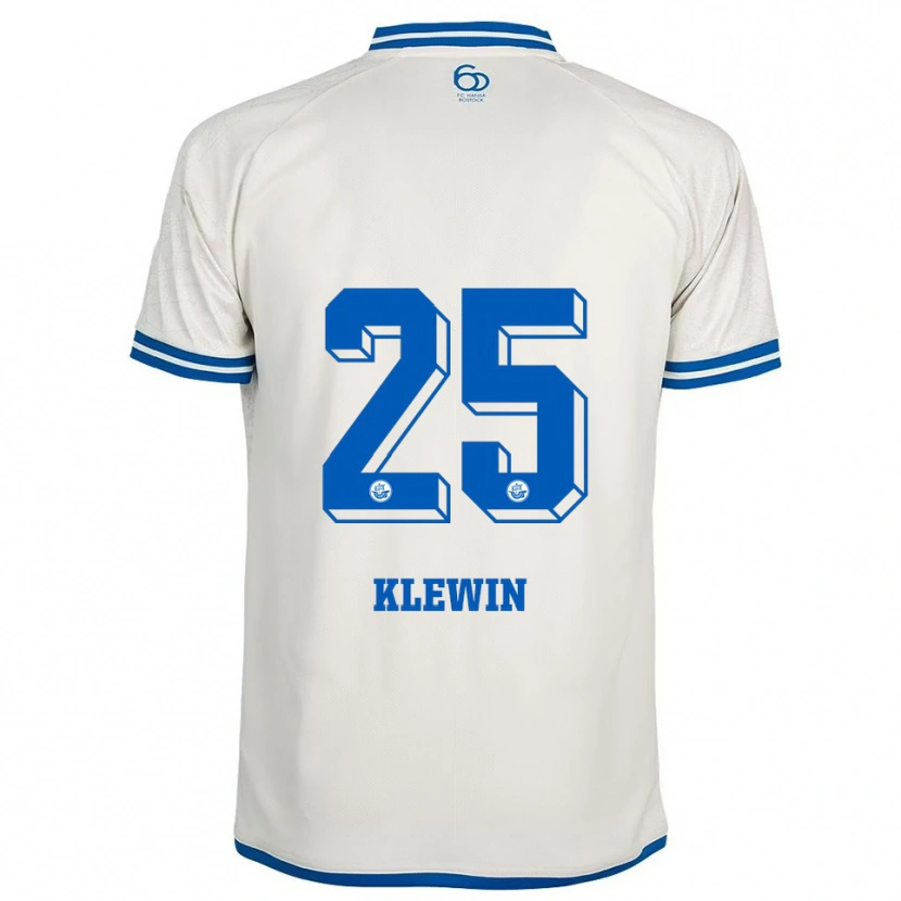 Danxen Męski Philipp Klewin #25 Biało Niebieski Wyjazdowa Koszulka 2025/26 Koszulki Klubowe