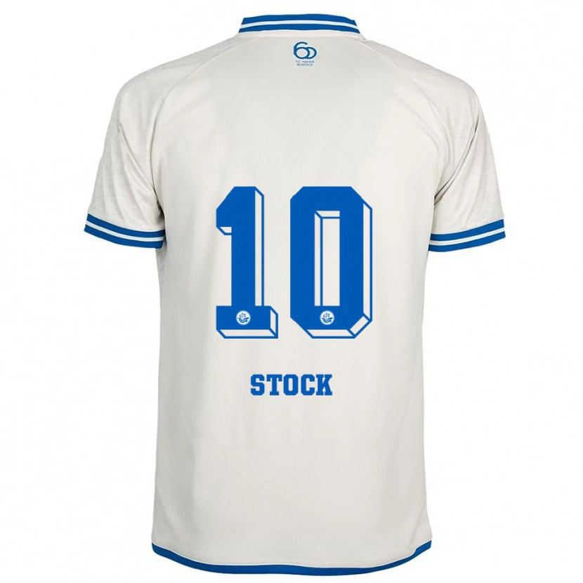 Danxen Męski Paul Stock #10 Biało Niebieski Wyjazdowa Koszulka 2025/26 Koszulki Klubowe