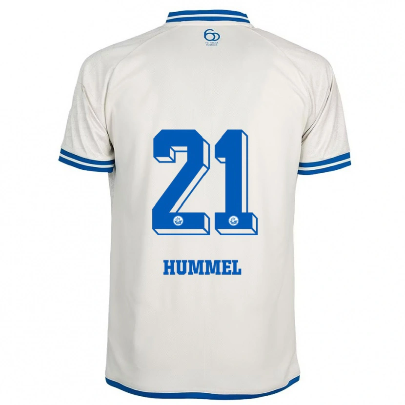 Danxen Męski David Hummel #21 Biało Niebieski Wyjazdowa Koszulka 2025/26 Koszulki Klubowe