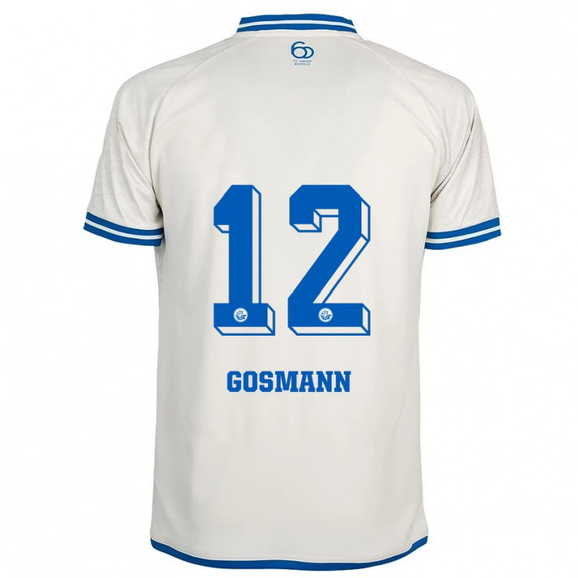 Danxen Męski Hermann Gosmann #12 Biało Niebieski Wyjazdowa Koszulka 2025/26 Koszulki Klubowe