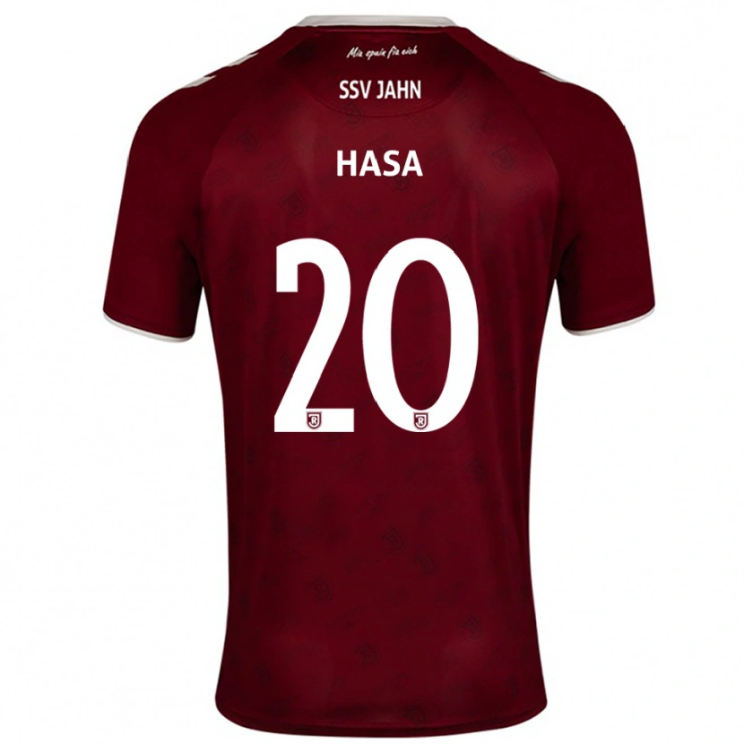 Danxen Męski Samuel Hasa #20 Burgundowo Biały Wyjazdowa Koszulka 2025/26 Koszulki Klubowe