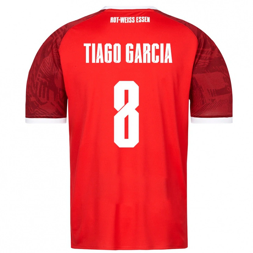 Danxen Męski Tiago Garcia Rodriguez #8 Czerwono Burgundowo Biały Wyjazdowa Koszulka 2025/26 Koszulki Klubowe