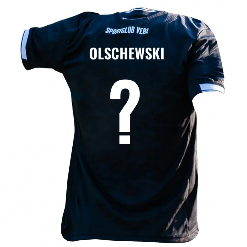 Danxen Męski Jan Olschewski #0 Czarno Biały Wyjazdowa Koszulka 2025/26 Koszulki Klubowe