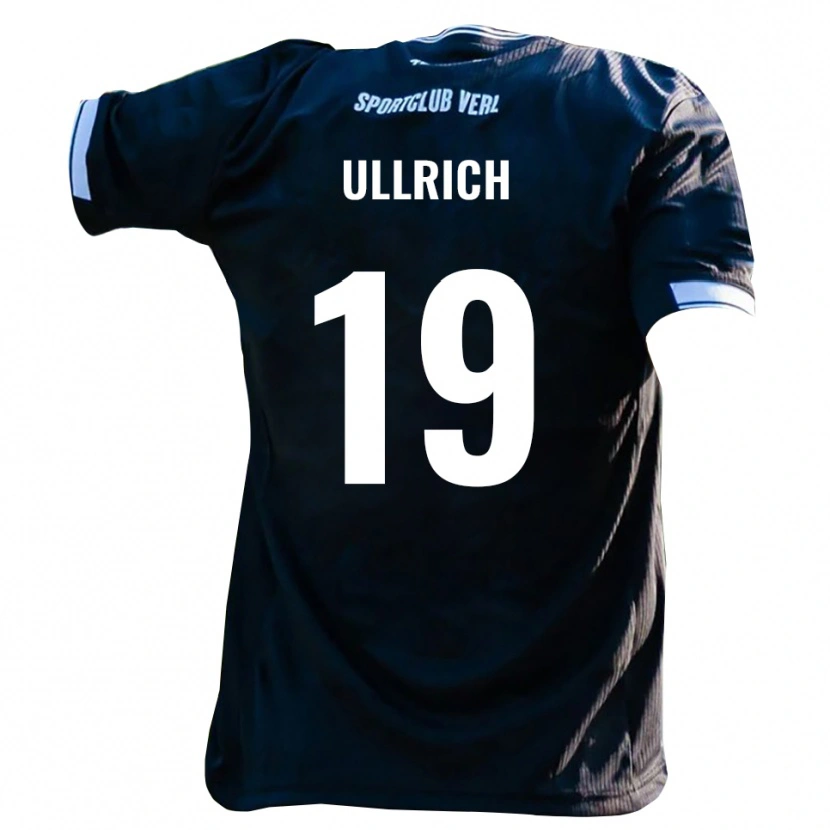 Danxen Męski Nikita Ullrich #19 Czarno Biały Wyjazdowa Koszulka 2025/26 Koszulki Klubowe
