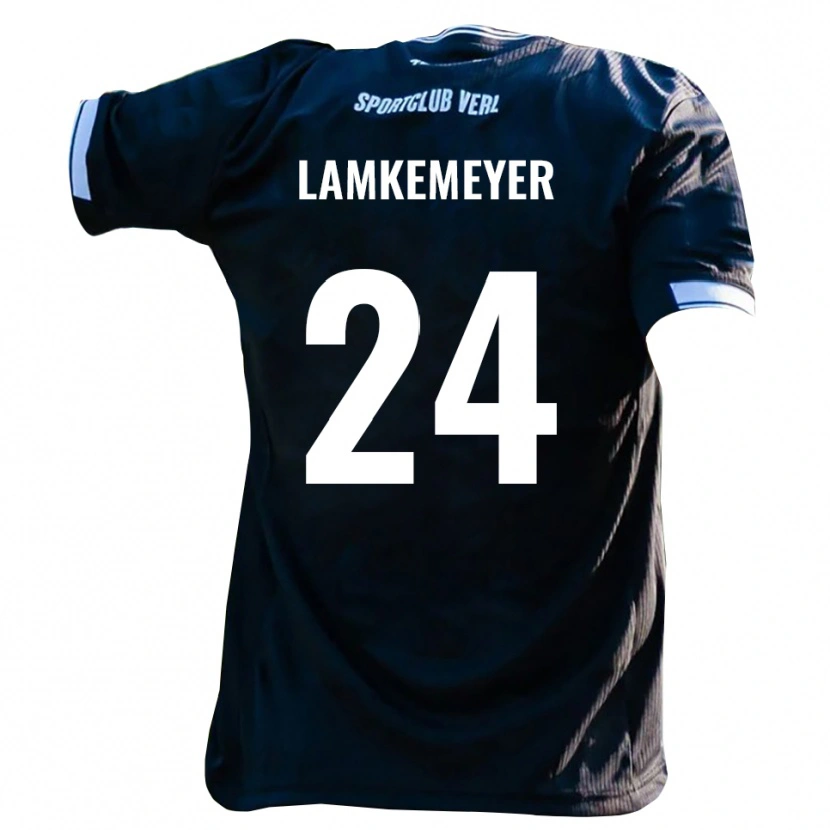 Danxen Męski Moritz Lamkemeyer #24 Czarno Biały Wyjazdowa Koszulka 2025/26 Koszulki Klubowe