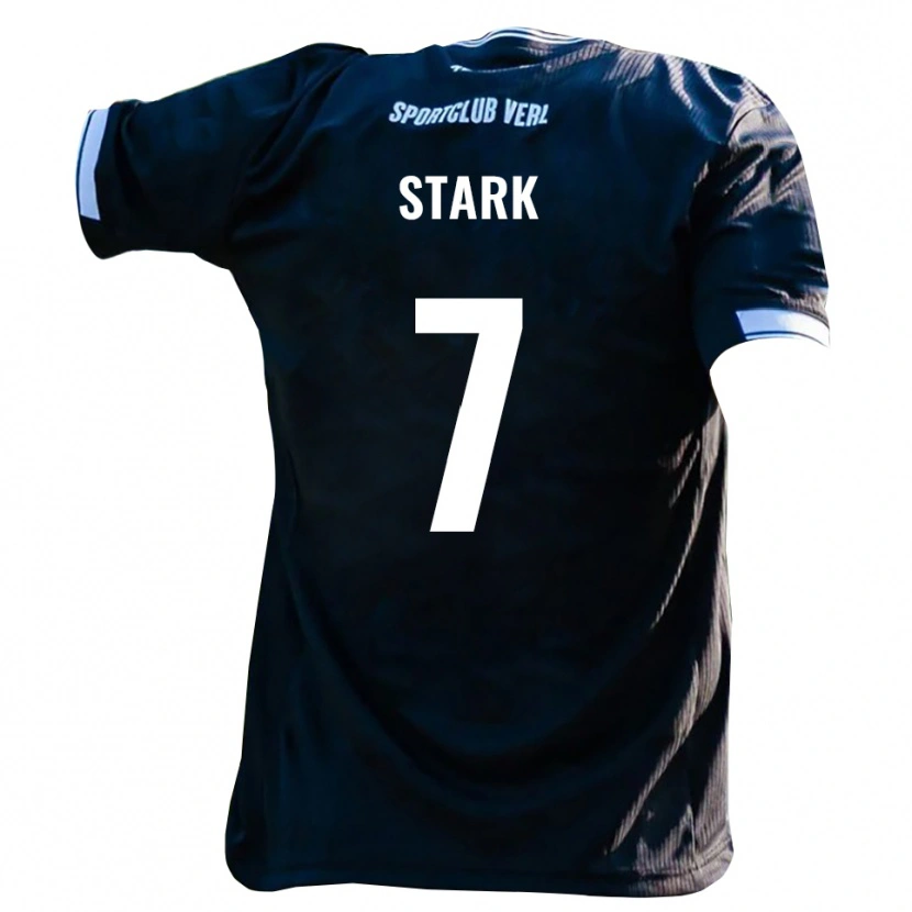 Danxen Męski Julian Stark #7 Czarno Biały Wyjazdowa Koszulka 2025/26 Koszulki Klubowe