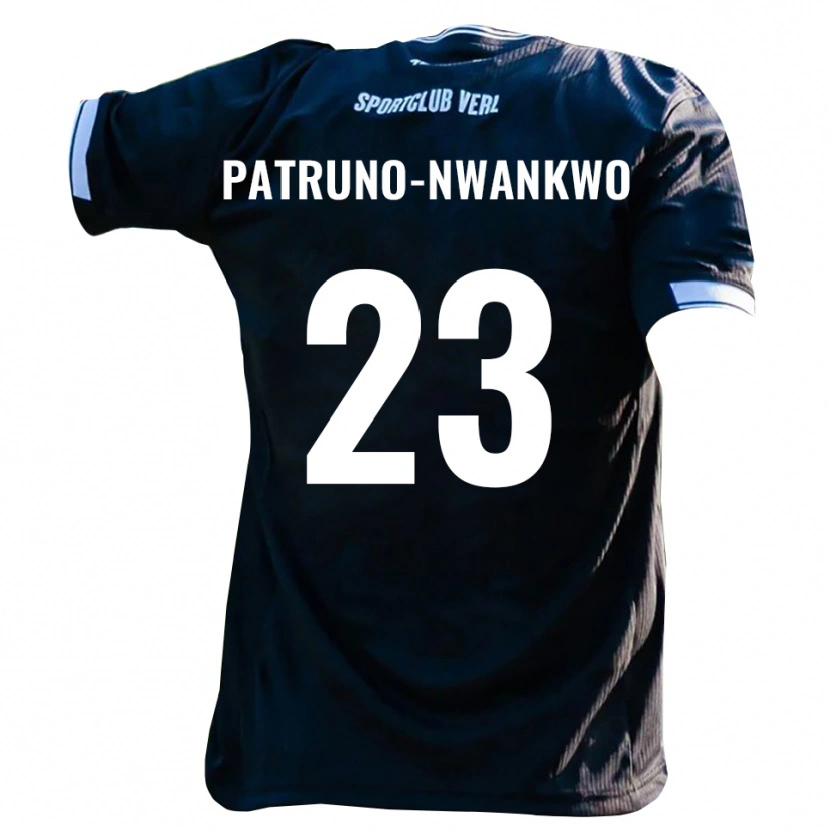 Danxen Męski Josiah Patruno-Nwankwo #23 Czarno Biały Wyjazdowa Koszulka 2025/26 Koszulki Klubowe