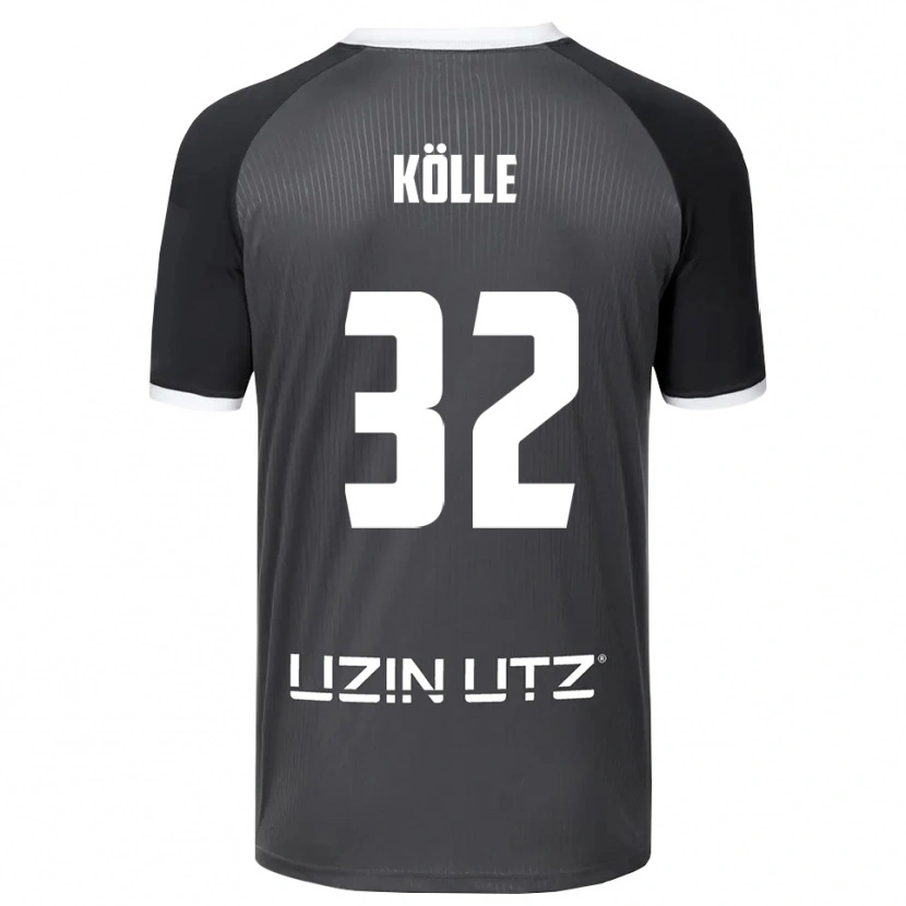 Danxen Męski Niklas Kölle #32 Szaro Biały Wyjazdowa Koszulka 2025/26 Koszulki Klubowe