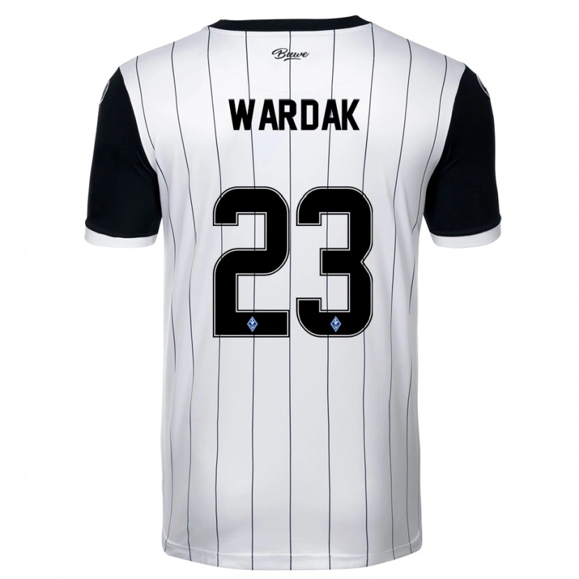 Danxen Męski Yusuf Wardak #23 Biało Czarny Wyjazdowa Koszulka 2025/26 Koszulki Klubowe