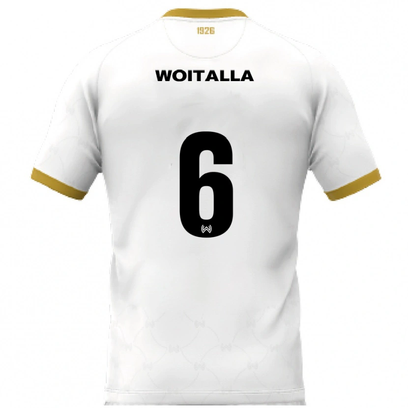 Danxen Męski Luis Woitalla #6 Biało Złoty Wyjazdowa Koszulka 2025/26 Koszulki Klubowe