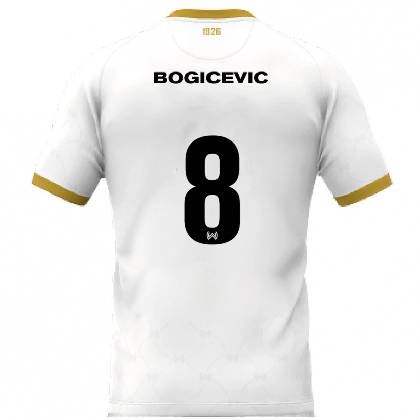 Danxen Męski Donny Bogicevic #8 Biało Złoty Wyjazdowa Koszulka 2025/26 Koszulki Klubowe