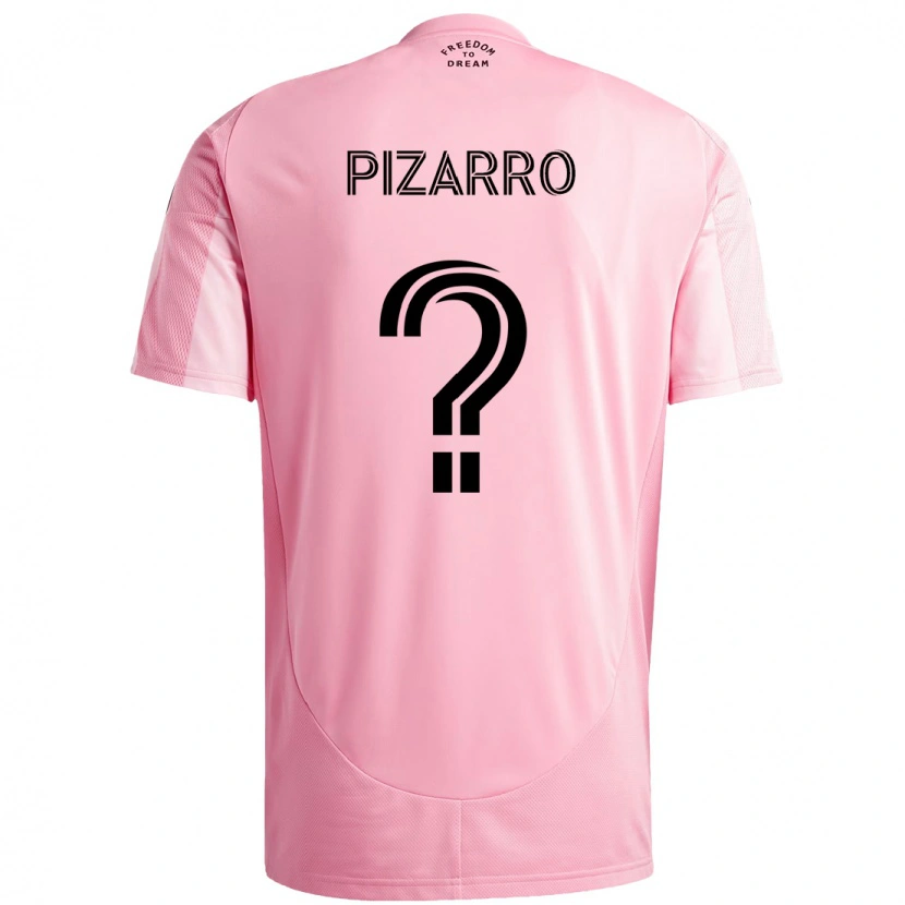 Danxen Dzieci Rodolfo Pizarro #0 Czarny Różowy Domowa Koszulka 2025/26 Koszulki Klubowe
