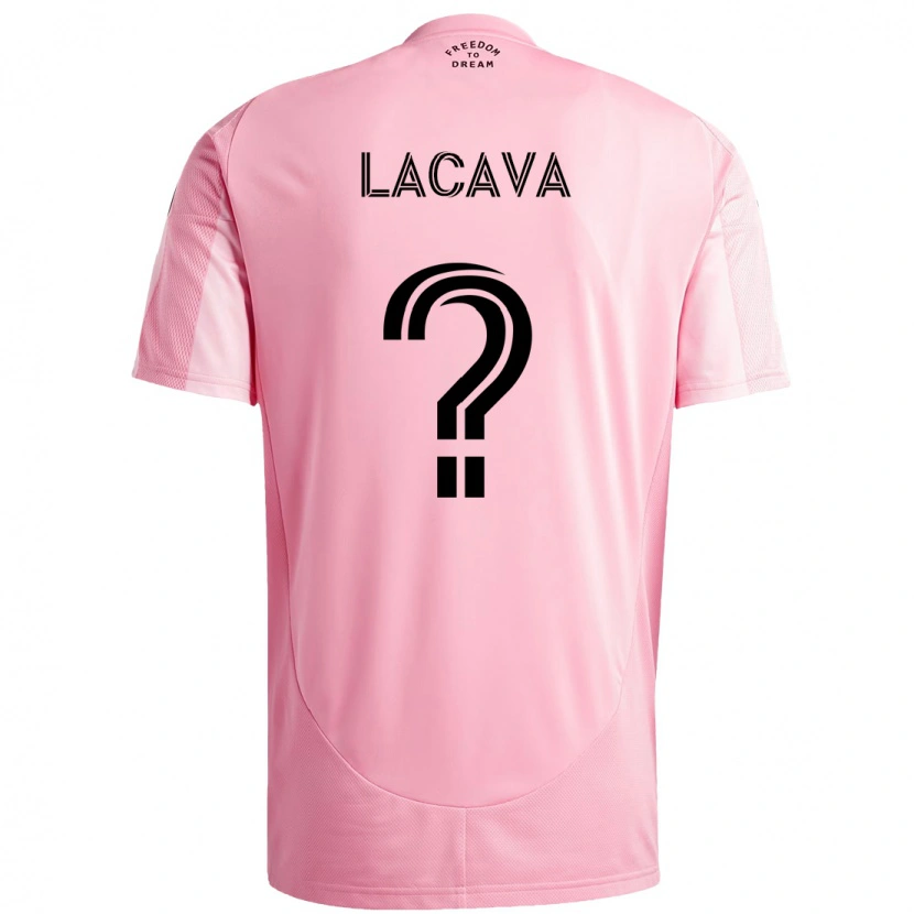 Danxen Dzieci Jake Lacava #0 Czarny Różowy Domowa Koszulka 2025/26 Koszulki Klubowe