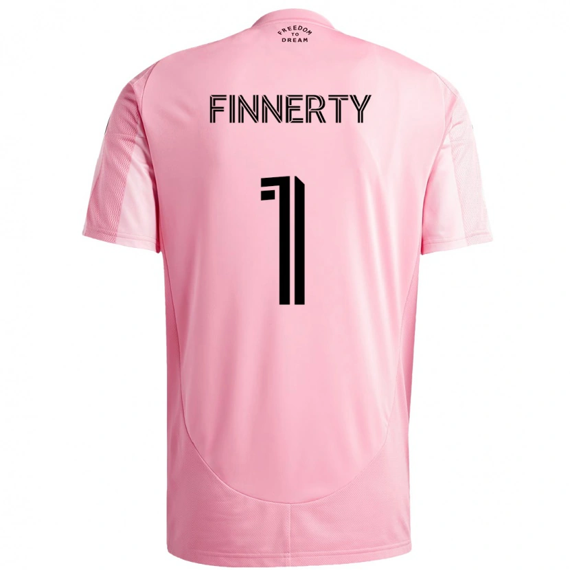 Danxen Dzieci Owen Finnerty #1 Czarny Różowy Domowa Koszulka 2025/26 Koszulki Klubowe