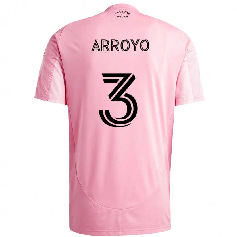 Danxen Dzieci Dixon Arroyo #3 Czarny Różowy Domowa Koszulka 2025/26 Koszulki Klubowe