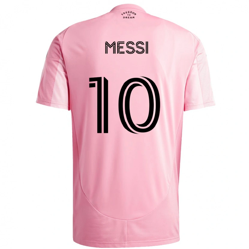 Danxen Dzieci Lionel Messi #10 Czarny Różowy Domowa Koszulka 2025/26 Koszulki Klubowe