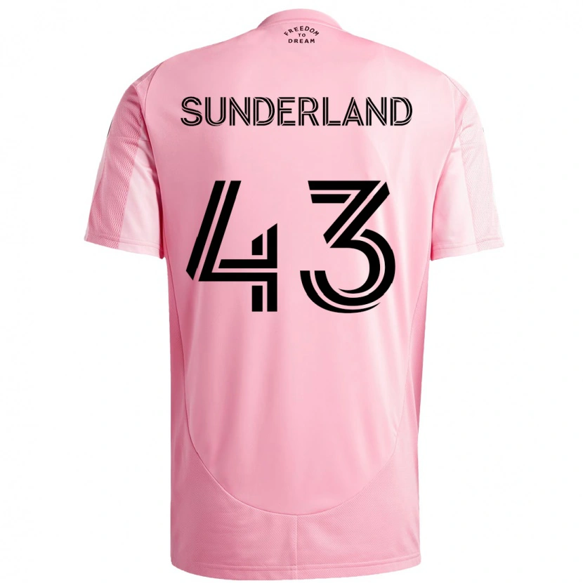Danxen Dzieci Lawson Sunderland #43 Czarny Różowy Domowa Koszulka 2025/26 Koszulki Klubowe
