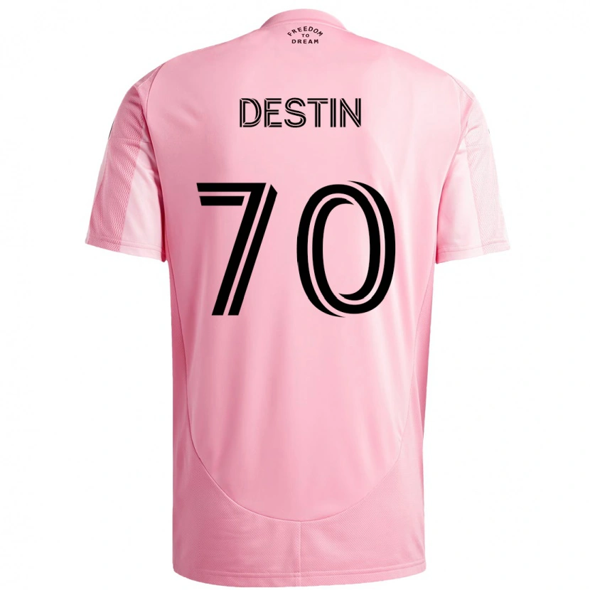Danxen Dzieci Bryan Destin #70 Czarny Różowy Domowa Koszulka 2025/26 Koszulki Klubowe