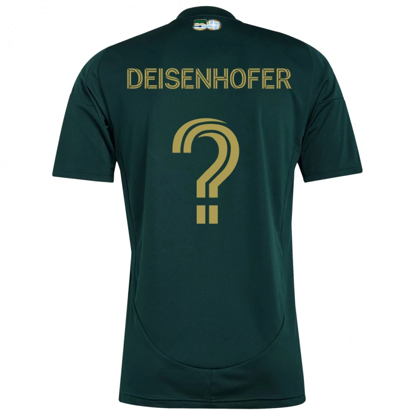 Danxen Dzieci Maximilian Deisenhofer #0 Beżowy Zielony Domowa Koszulka 2025/26 Koszulki Klubowe
